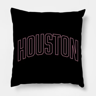 Houston Pink Outline Pillow