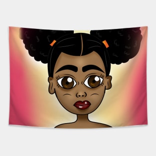 cute black girl art Tapestry