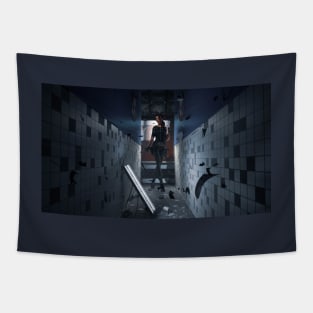 Lara Croft Aldwych subway Tapestry