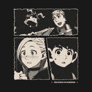 Delicious in Dungeon Gloomy Halftone Fanart Design T-Shirt