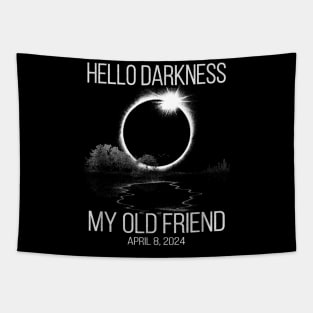 Hello Darkness My Old Friend Solar Eclipse Of April 8 2024 Tapestry