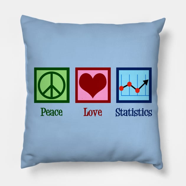 Peace Love Statistics Pillow by epiclovedesigns