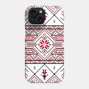 Black Red Mosaic Aztec Pattern Indian Mexican Ethnic Phone Case