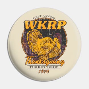 WKRP Turkey Drop Vintage Pin