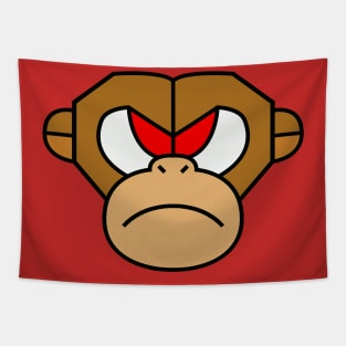 Angry Geometric Monkey Tapestry