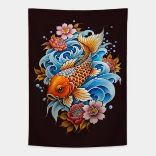 Japanese Koi Fish tattoo Tapestry