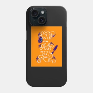 Will Give Art Advice for Rum Lettering Illustration Phone Case