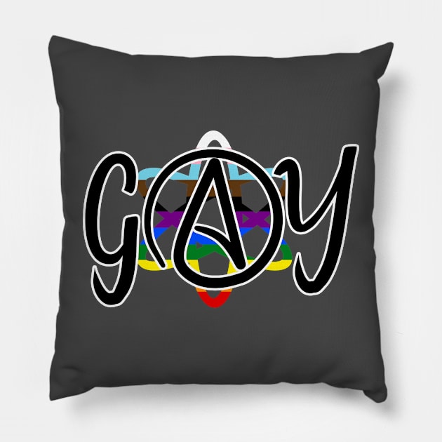 Gay Atheist Pillow by Daniela A. Wolfe Designs