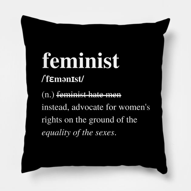 Badass Feminist - F for feminist Pillow by Feminist Vibes