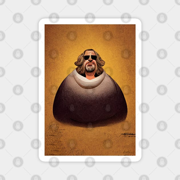 Big Lebowski Old Cartoon Style Caricature Magnet by Nonconformist