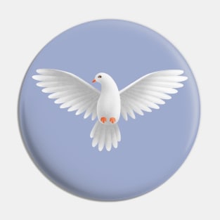 White Pigeon Pin