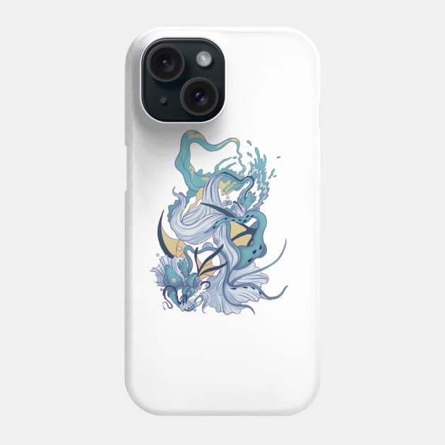 Psychedelic Mermaid Monster Phone Case by yodelbat