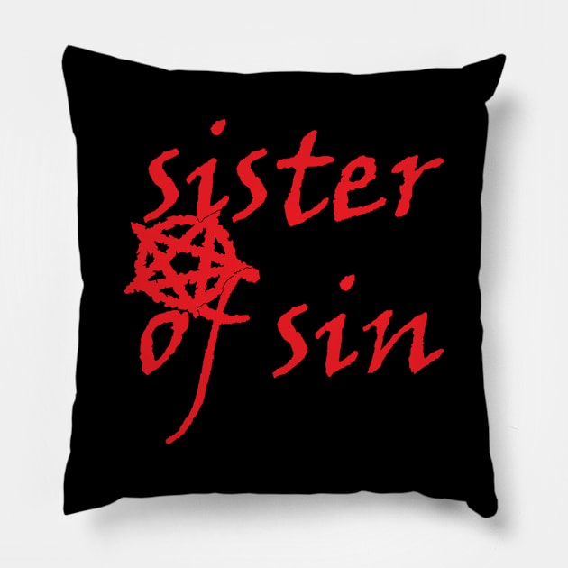 Sister Of Sin Pillow by artpirate