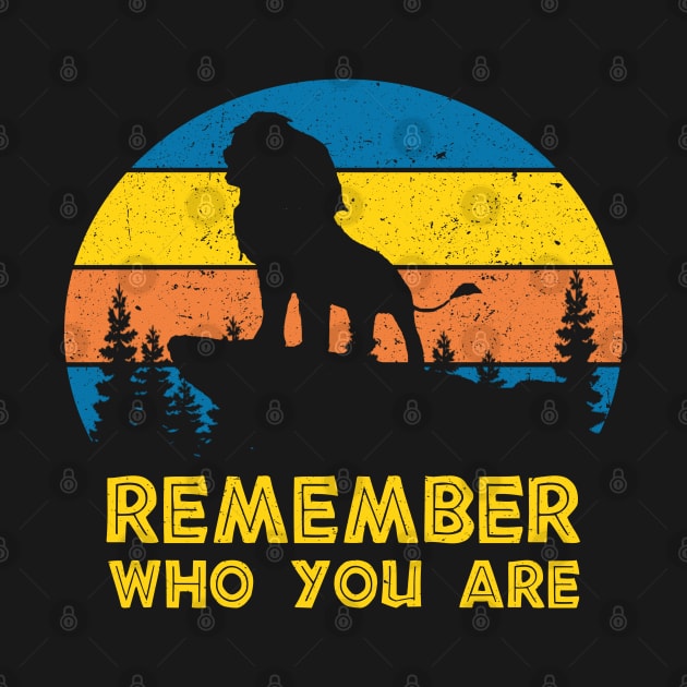 Remember Who You Are Lion Retro by Symmetry Stunning Portrait