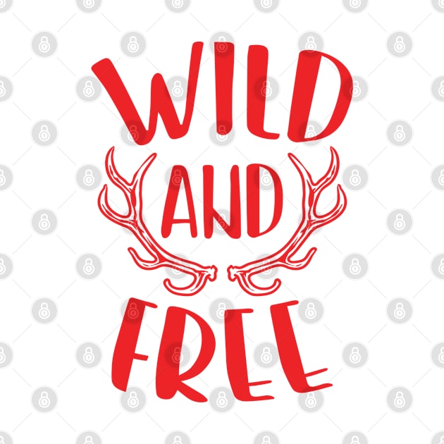 Wild and Free Deer antlers by TheBlackCatprints