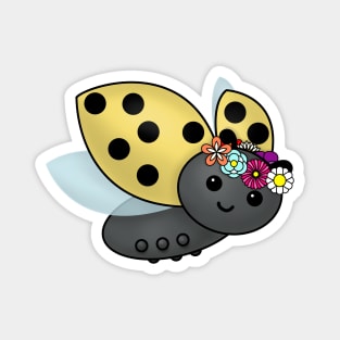 May Day Ladybug with Flower Chain Magnet
