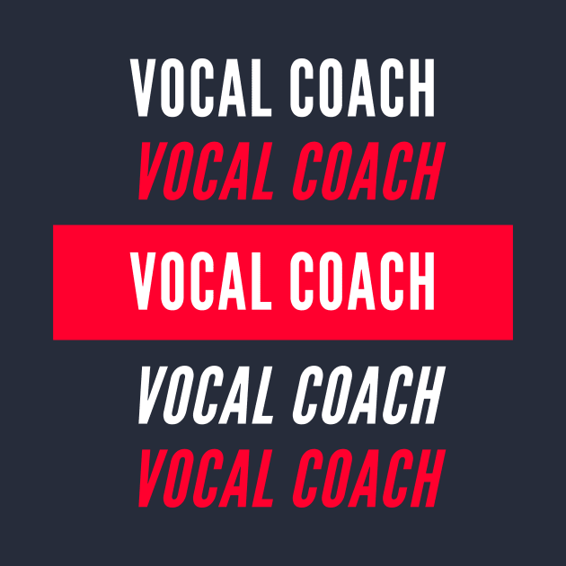 Vocal Coach Red and White Design by divawaddle