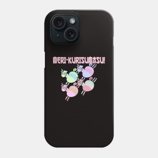 Merry X'mas Kanji Unicorn Logo Design Phone Case