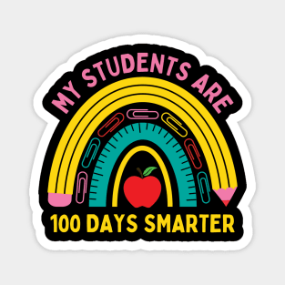 MY STUDENTS ARE 100 DAYS SMARTER CUTE BOHO RAINBOW TEACHERS Magnet