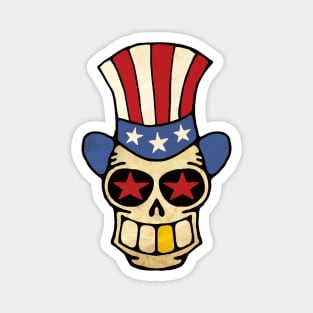 Uncle Sam Skull Magnet