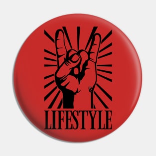 Rock life Pin