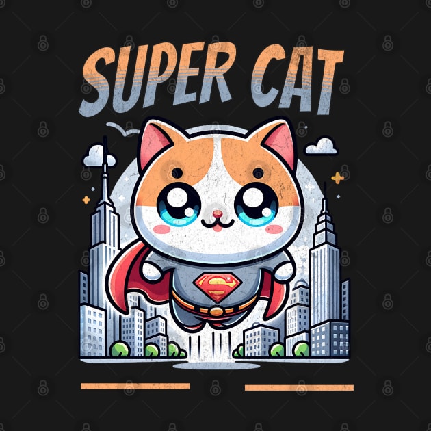 Funny Super Cat Newyork City Kawaii by FunnyTee's