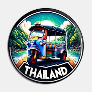 Thailand Tuk-Tuk Sticker - Exotic travel and culture Pin