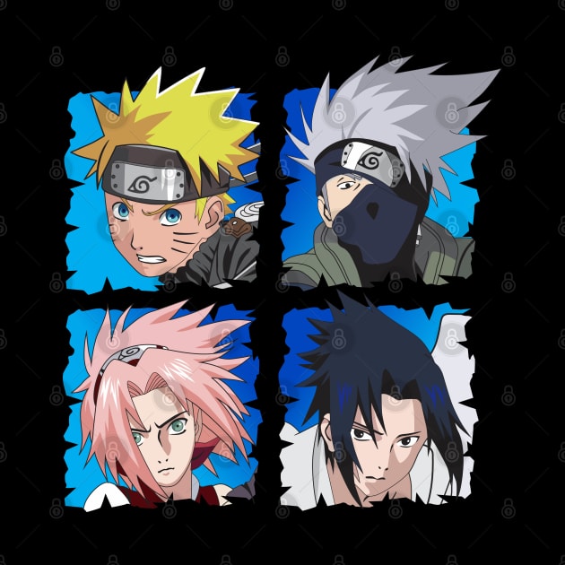 Team 7 anime fanart by Planet of Tees