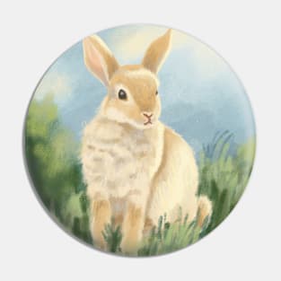 Bunny in a Meadow Pin