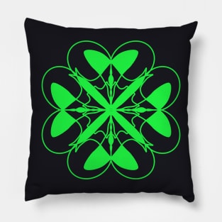 Shamrock Fantasy Mandala Pillow