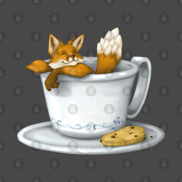 Coffee Fox by Nora Back Art and Design