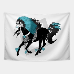 Skull war horse Tapestry