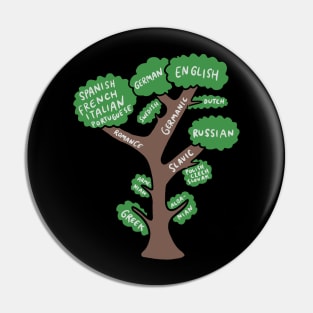 Language Tree - Linguistic Graphic Pin