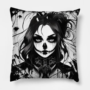 Rockin' Black and White: Get Rockin' with Our Stunning Collection of Gothic and Dark Art Pillow