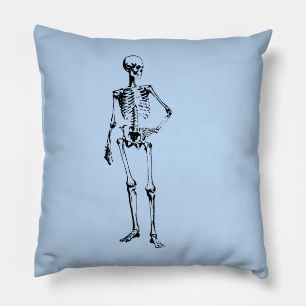 Pretentious Skeleton Pillow by Star Scrunch