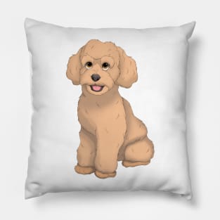 Apricot Toy Poodle Dog Pillow