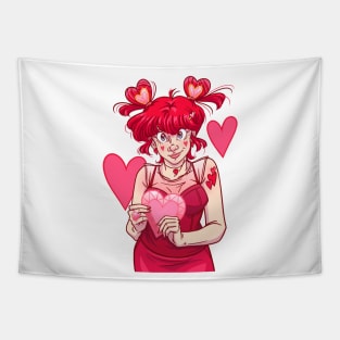 Heart Crystal Odango Red Version Tapestry