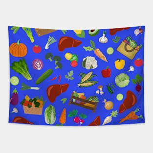 Livers With Vegetables Tapestry