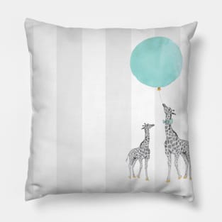 Giraffe and Balloon Pillow