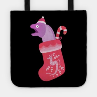 Christmas Greyface moray eel Tote