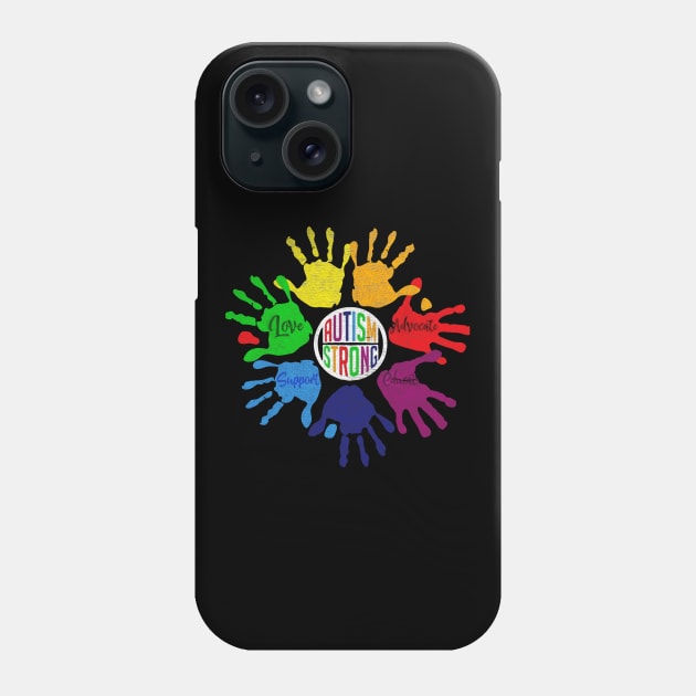 AUTISM STRONG Hands Phone Case by Talisarose.std