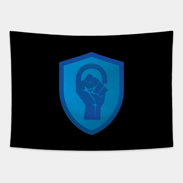 Blue Team BIC Patch Design Tapestry by blacksincyberconference