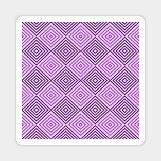 Purple Illusion Geometric Patterns Magnet