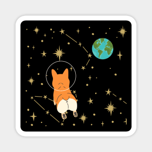 Corgi in Space Magnet