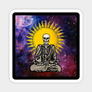 Meditating skull Magnet