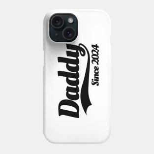 Daddy since 2024 father pregnancy pregnant baby Phone Case