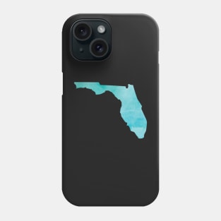 Florida State outline in blue Phone Case