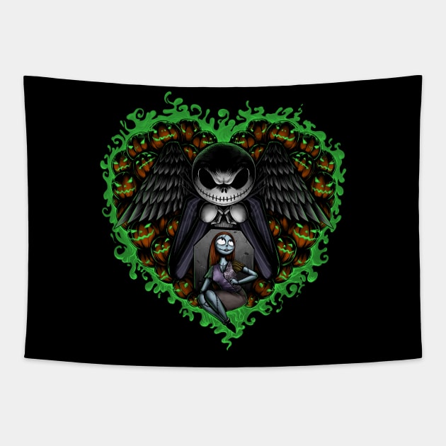 Jack and Sally Tapestry by d.legoshin.art