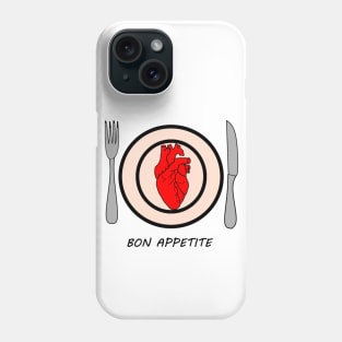 Heart on plate Phone Case
