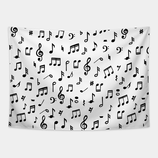 Music notes pattern Tapestry by bigmomentsdesign